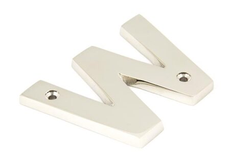 Polished Nickel Letter W | 90303W
