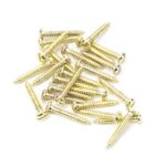 Polished Brass SS 4x½" Round Head Screws (25) | 91256