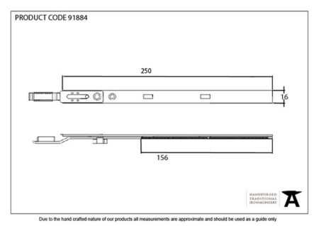 BZP 250mm Extension Piece for Espag Door Locks | 91884 - Image 3