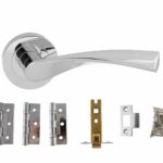 Atlantic Aqua Door Pack Bundle (3" Latch + 3"x2" Hingesx3) - Polished Chrome