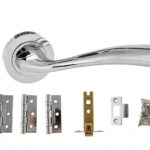 Atlantic Wave Door Pack Bundle (3" Latch, 3"x2" Hingesx3) - Polished Chrome