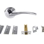 Atlantic Arizona Door Pack Bundle (2.5" Latch, 3"x2" Hingesx3) - Polished Chrome