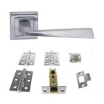 Atlantic California Door Pack Bundle (2.5" Latch, 3"x2" Hingesx3) - Satin Chrome