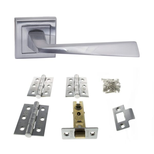 Atlantic California Door Pack Bundle (3" Latch, 3"x2" Hingesx3) - Satin Chrome