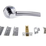 Atlantic Florida Door Pack Bundle (3" Latch, 3"x2" Hingesx3) - Satin Chrome/Polished Chrome