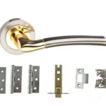 STATUS Indiana Door Handle Pack (Latch Set - 3" CE Latch, 3" Fire Rated Hinges x3)