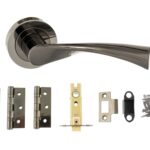 Atlantic Colorado Door Pack Bundle (3" Latch + 3"x2" Hingesx3) - Black Nickel