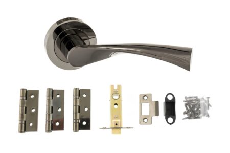 Atlantic Colorado Door Pack Bundle (3" Latch + 3"x2" Hingesx3) - Black Nickel