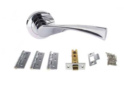 Atlantic Colorado Door Pack Bundle (2.5" Latch, 3"x2" Hingesx3) - Polished Chrome