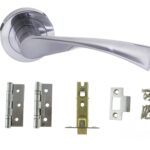 Atlantic Colorado Door Pack Bundle (2.5" Latch, 3"x2" Hingesx3) - Satin Chrome