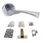 Atlantic Colorado Door Pack Bundle (3" Latch + 3"x2" Hingesx3) - Satin Chrome