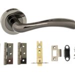 Atlantic Texas Door Pack Bundle (3" Latch + 3"x2" Hingesx3) - Black Nickel