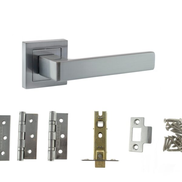 Atlantic Montana Door Pack Bundle (3" Latch, 3"x2" Hingesx3) - Satin Chrome
