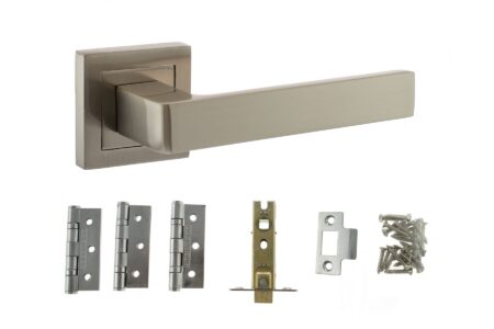 Atlantic Montana Door Pack Bundle (3" Latch, 3"x2" Hingesx3) - Satin Nickel
