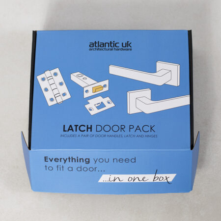 Senza Pari Darrio Door Handle Pack (Bathroom Set - 3" CE Bathroom Lock, 3" Fire Rated Hinges x3) - Urban Dark Bronze - Image 4