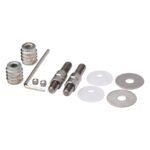 BLU HAB2 Secret Fix Pull Handle Fixing Kit M8 Any Door Thickness Includes: 2 bolts 2 rampa bolts 2 metal washers 2 plastic washers 2 grub screws & 1 allan key