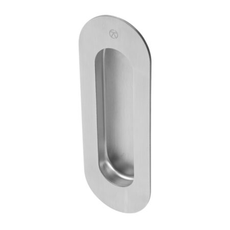 BLU Radiused End Flush Door Pull 40 x 120mm Screw Fix 316 Satin Stainless Steel - Image 2