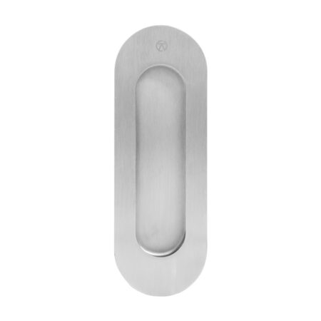 BLU Radiused End Flush Door Pull 40 x 120mm Screw Fix 316 Satin Stainless Steel - Image 3