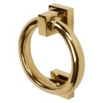 BLU Ring Door Knocker 316 Stainless Steel PVD Satin Brass Finish