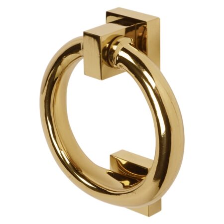 BLU Ring Door Knocker 316 Stainless Steel PVD Satin Brass Finish