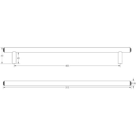 Burlington Belgrave Pull Handles 425 X 20mm Bolt Through Satin Brass - Image 2