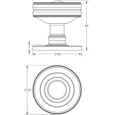 Burlington Bloomsbury Mortice Door Knob Satin Brass - Image 2