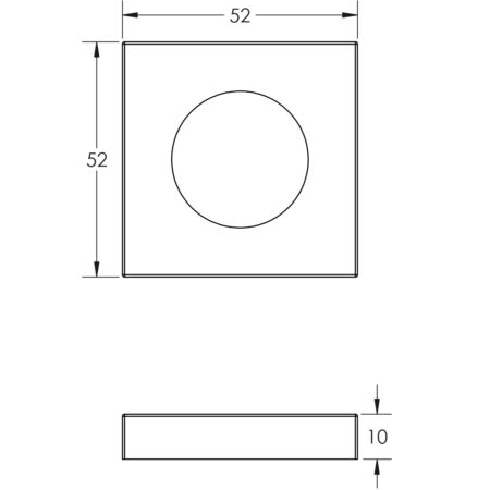 Burlington Turns & Releases Inner 3 Square Plain Rose Satin Brass - Image 2