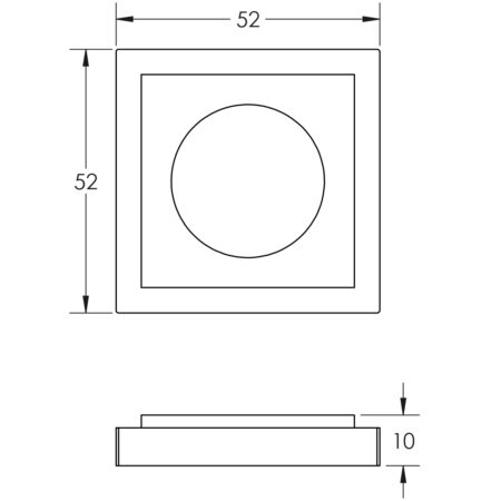Burlington Turns & Releases Inner 1 Square Stepped Rose Satin Nickel - Image 2