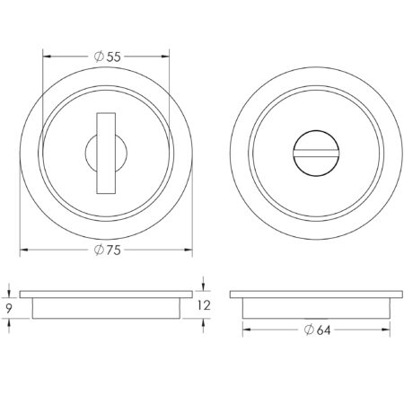 Frelan Burlington Circular Turn & Release Black - Image 2