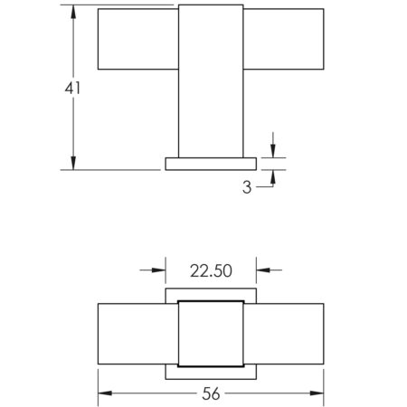 Westminster T Bar Cupboard Knobs Dark Bronze - Image 2