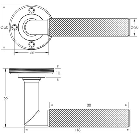 Piccadilly Door Handle Bathroom Backplate Antique Brass & Turn & Release - Image 2
