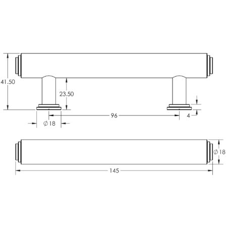 Frelan Burlington Belgrave Stepped Cabinet Handles 96mm Satin Nickel - Image 2