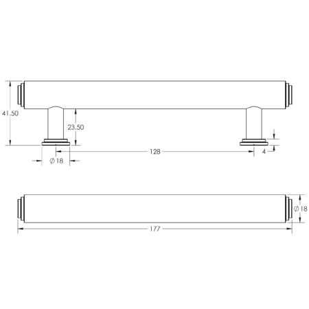 Frelan Burlington Belgrave Stepped Cabinet Handles 128mm Polished Nickel - Image 2