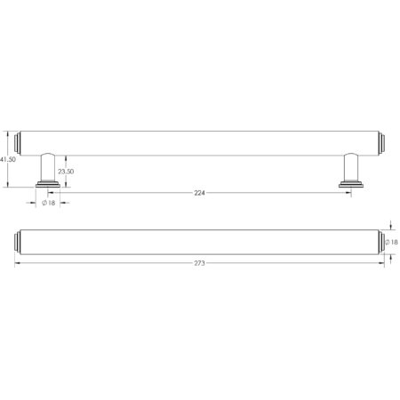 Frelan Burlington Belgrave Stepped Cabinet Handles 224mm Antique Brass - Image 2