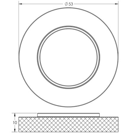 Frelan Burlington Easy Turn & Release Knurled Rose Satin Nickel - Image 2