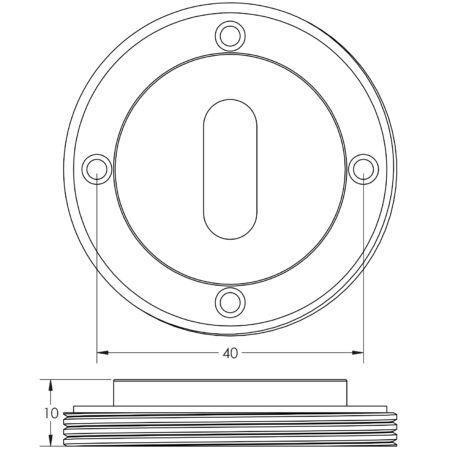 Burlington Standard Keyway Escutcheons Knurled Rose Antique Brass - Image 2