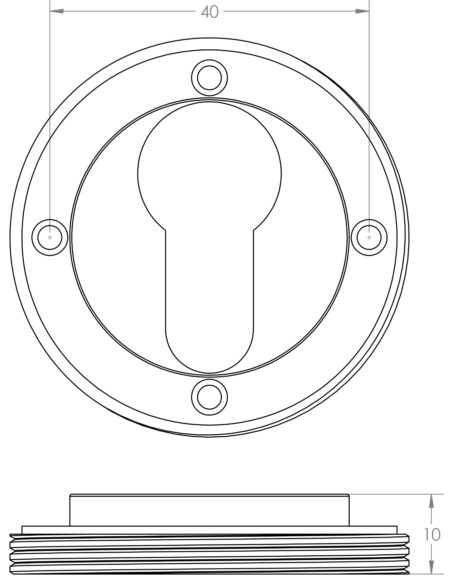 Burlington Euro Profile Escutcheons Stepped Rose Dark Bronze - Image 2