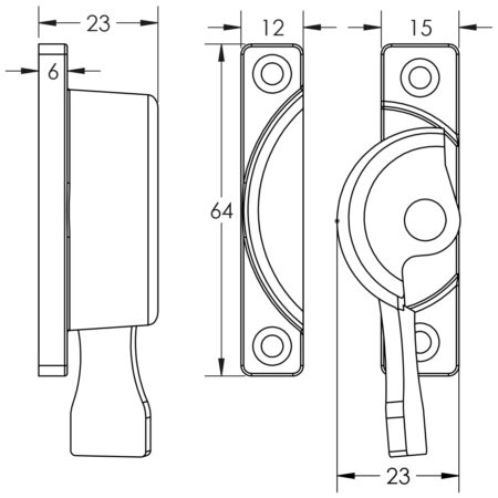 Frelan Burlington Fitch Fastener Dark Bronze - Image 2