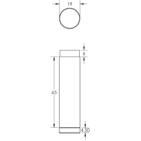Burlington Plain Wall Mounted Door Stops Chamfered Rose Satin Nickel - Image 2