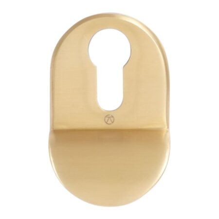 BLU CP76 Euro Profile Cylinder Pull Set Back-to-Back Up 316 Cast Stainless Steel PVD Satin Brass Finish - Image 3