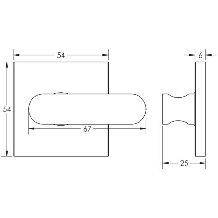 CR-803 Dark Bronze Thumb Turn & Lock Square Rose - Image 2
