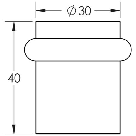 CRES Satin Brass Floor Door Stop - Image 2