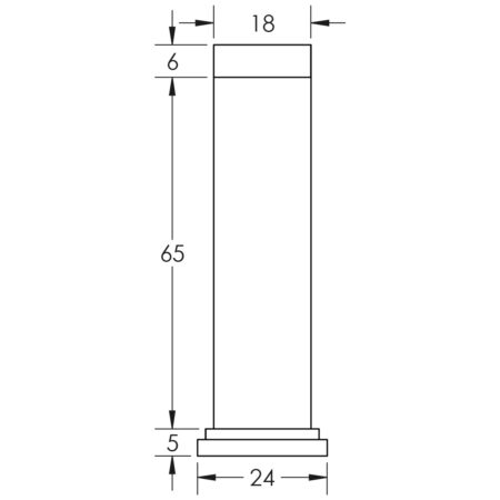 CRES Satin Brass Wall Mounted Door Stop - Image 2