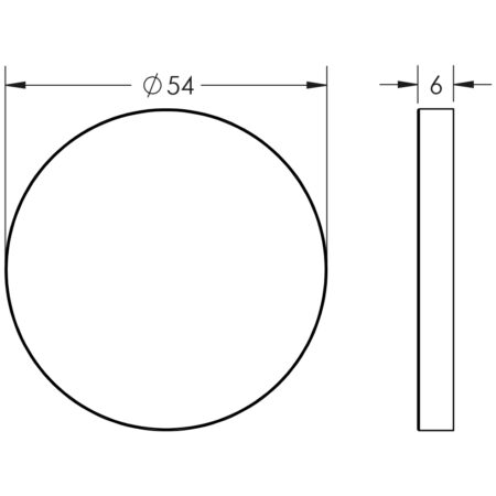CR-N10 Satin Stainless Steel Blank Round Rose Escutcheon Cover - Image 2