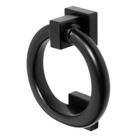BLU Ring Door Knocker 316 Satin Stainless Steel Matt Black Lacquer