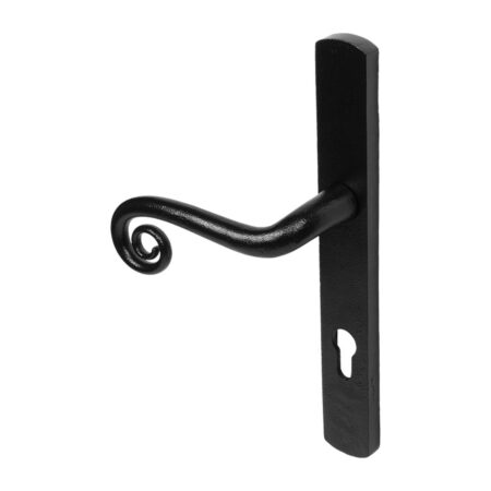 DuraTique CO7300C Right Hand Curly Tail 92mm MPL Door Handle 35 x 268 x 13mm Stainless Steel Textured Matt Black