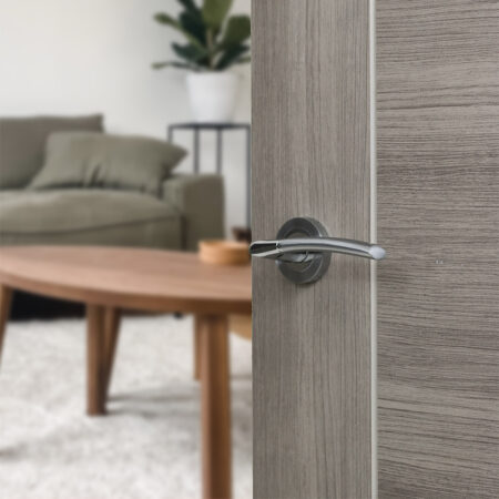 Atlantic Swell Door Pack Bundle (2.5" Latch, 3"x2" Hingesx3) - Satin Chrome/Polished Chrome - Image 2