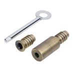 EDWIN Sliding Sash Range - ED33 Detachable Round Sash Stop Solid Brass with an Antique Brass Finish