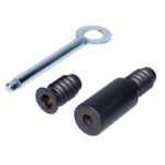 EDWIN Sliding Sash Range - ED33 Detachable Round Sash Stop Solid Brass with a Matt Bronze Finish