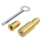EDWIN Sliding Sash Range - ED33 Detachable Round Sash Stop Solid Brass with a Satin Brass Finish